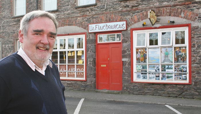 Fergus O' Flaherty outside O'Flaherty's Dingle